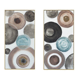 Palette Delicate Dishes Hand Painted Framed Diptych by Home Trends & Design at Eve Furniture