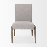 Palisades Gray Upholstery w/ Solid Wood Armless Dining Chair, Set of 2 by Mercana at Eve Furniture