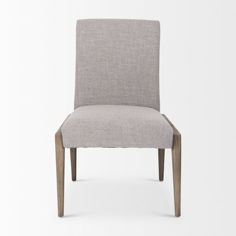 Palisades Gray Upholstery w/ Solid Wood Armless Dining Chair, Set of 2 by Mercana at Eve Furniture