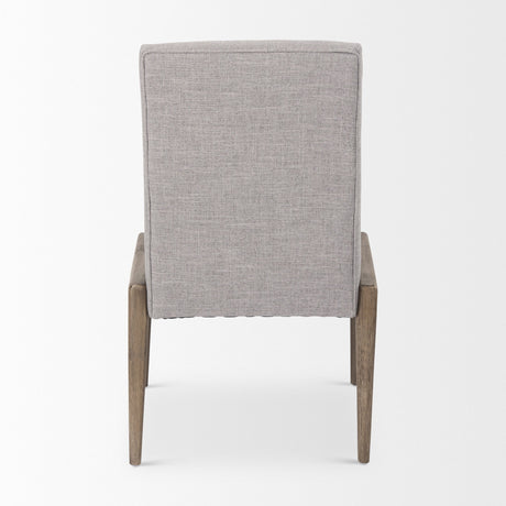 Palisades Gray Upholstery w/ Solid Wood Armless Dining Chair, Set of 2 by Mercana at Eve Furniture