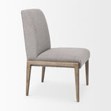 Palisades Gray Upholstery w/ Solid Wood Armless Dining Chair, Set of 2 by Mercana at Eve Furniture