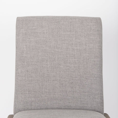 Palisades Gray Upholstery w/ Solid Wood Armless Dining Chair, Set of 2 by Mercana at Eve Furniture