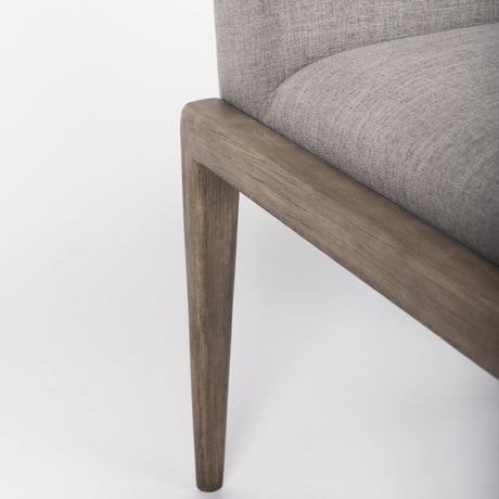 Palisades Gray Upholstery w/ Solid Wood Armless Dining Chair, Set of 2 by Mercana at Eve Furniture