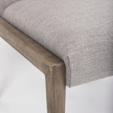 Palisades Gray Upholstery w/ Solid Wood Armless Dining Chair, Set of 2 by Mercana at Eve Furniture