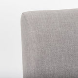 Palisades Grey Fabric Wrap Brown Wooden Frame Dining Chair by Mercana at Eve Furniture