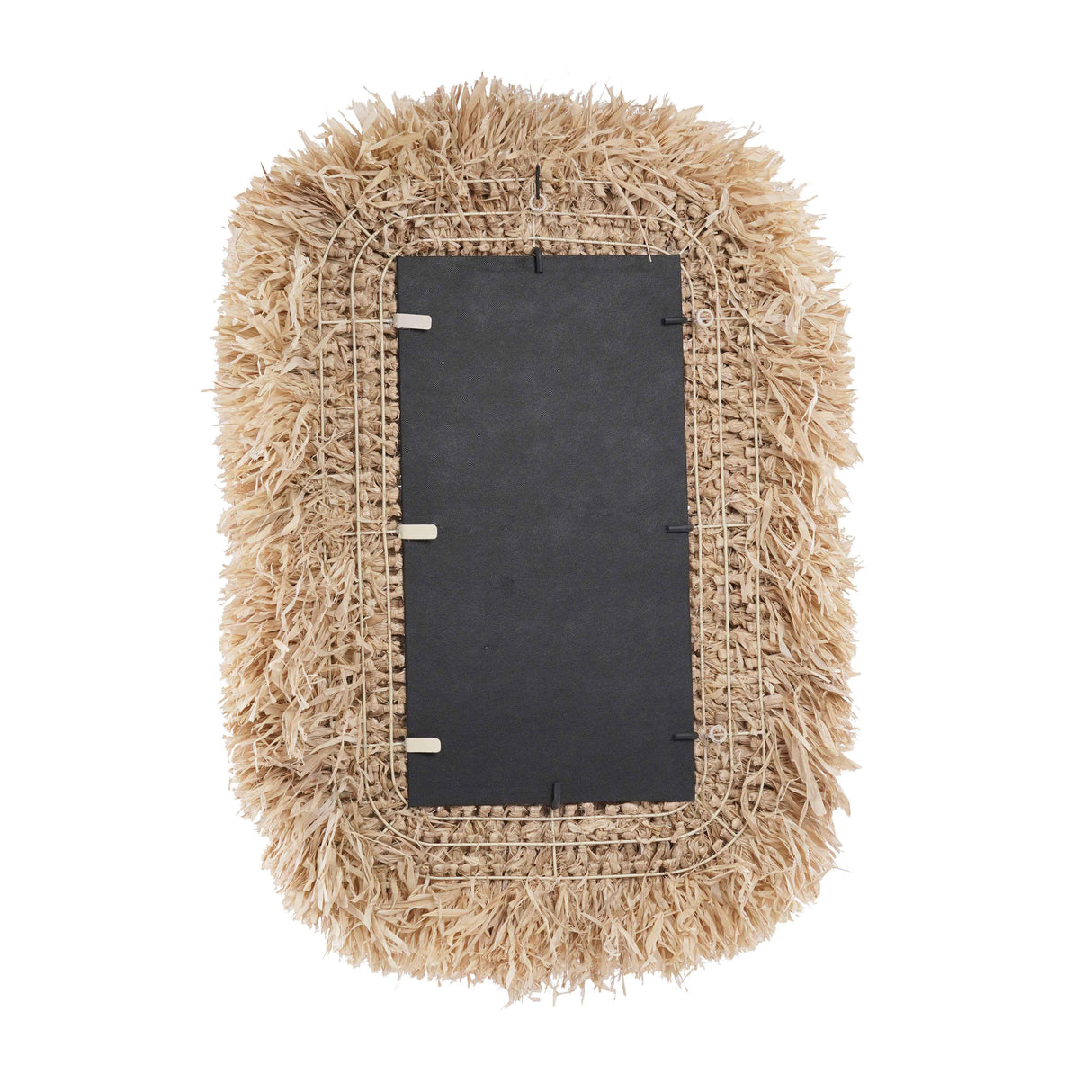 Palm 29.6"x43.4" Natural Sisal Rectangular Wall Mirror by TOV Furniture at Eve Furniture