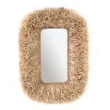 Palm 29.6"x43.4" Natural Sisal Rectangular Wall Mirror by TOV Furniture at Eve Furniture