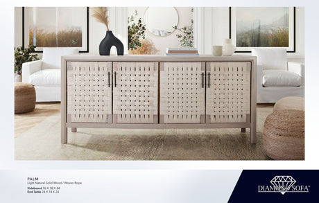Palm Light Natural Wood Sideboard by Diamond Sofa at Eve Furniture