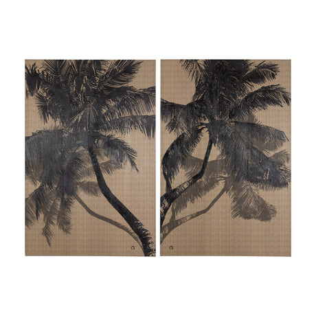 Palm Shadow I by Mercana Studio a Hand Embellished Textured Canvas by Mercana at Eve Furniture