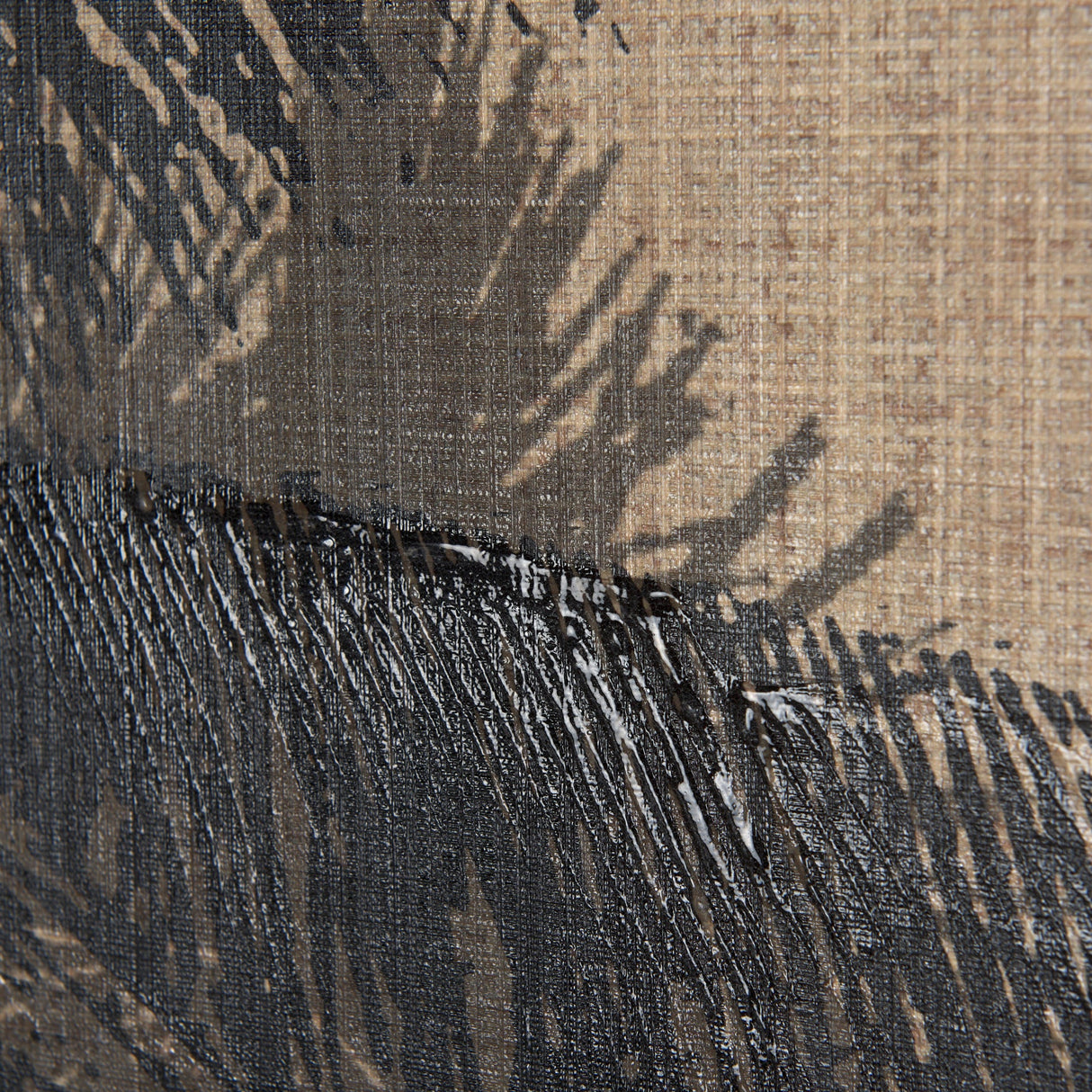 Palm Shadow II by Mercana Studio a Hand Embellished Textured Canvas by Mercana at Eve Furniture