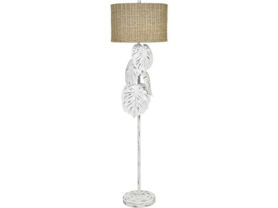 Palm Shores White/Tan Floor Lamp by Crestview at Eve Furniture