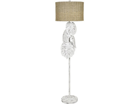 Palm Shores White/Tan Floor Lamp by Crestview at Eve Furniture