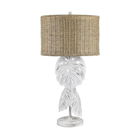 Palm Shores White/Tan Table Lamp (Set of 2) by Crestview at Eve Furniture