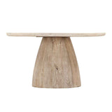 Palm Springs 36" Coffee Table with White Marble and Whitewash Modern Base by Home Trends & Design at Eve Furniture