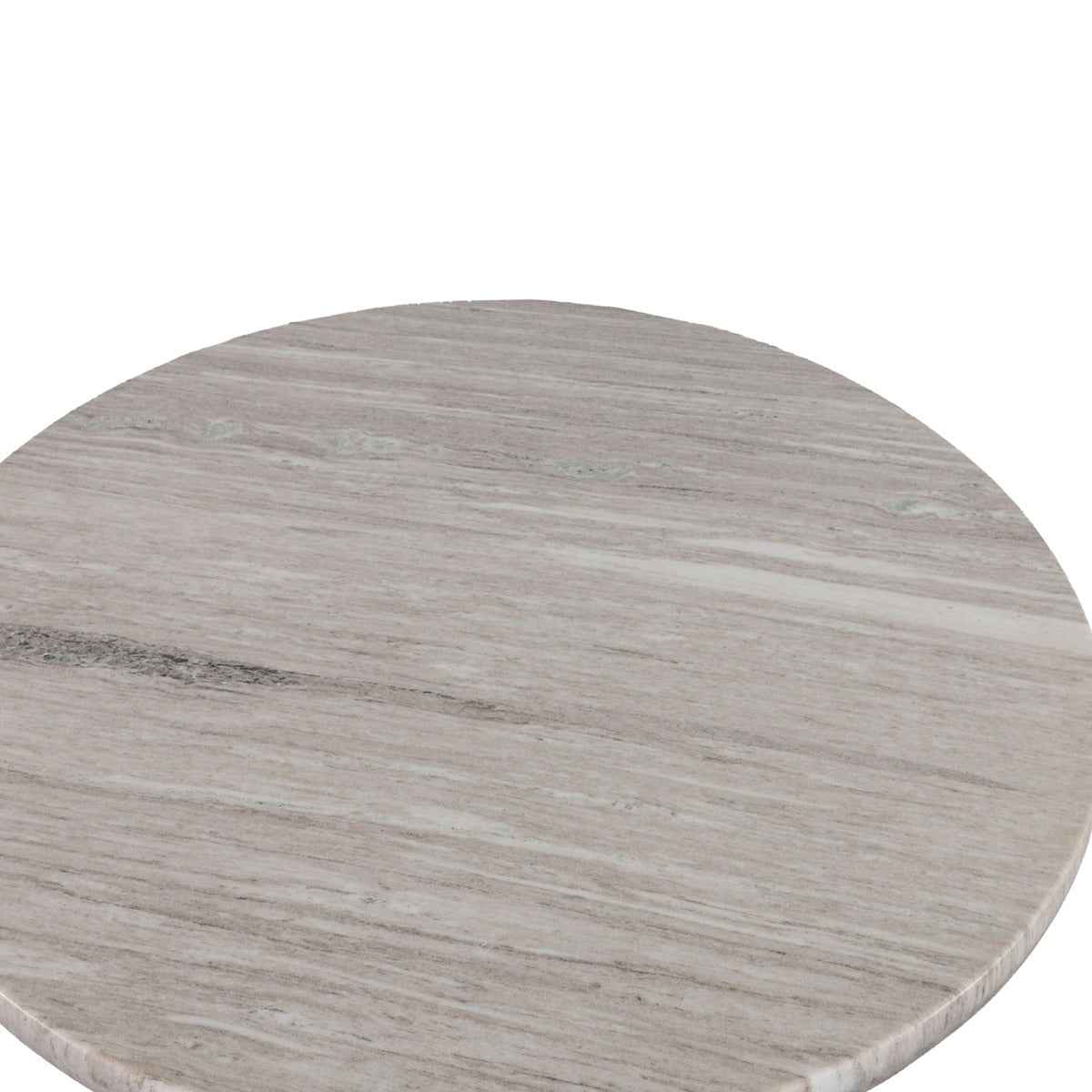 Palm Springs 48" Gathering Table with Brown Lajaria Marble and Whitewash Modern Base by Home Trends & Design at Eve Furniture