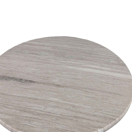 Palm Springs 48" Gathering Table with Brown Lajaria Marble and Whitewash Modern Base by Home Trends & Design at Eve Furniture