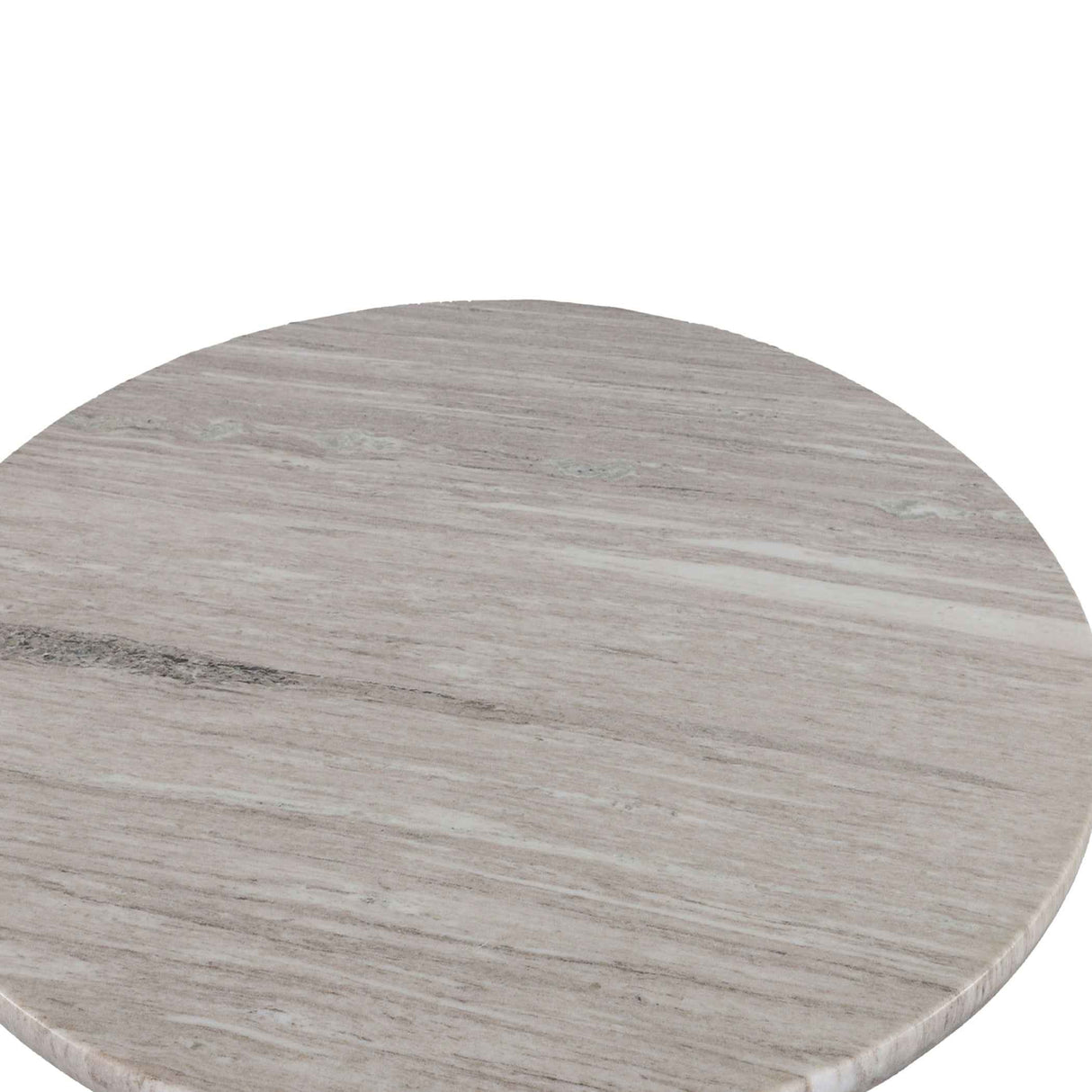Palm Springs 48" Gathering Table with Brown Lajaria Marble and Whitewash Modern Base by Home Trends & Design at Eve Furniture