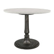 Palm Springs 48" Gathering Table with White Marble and Cafe Base by Home Trends & Design at Eve Furniture