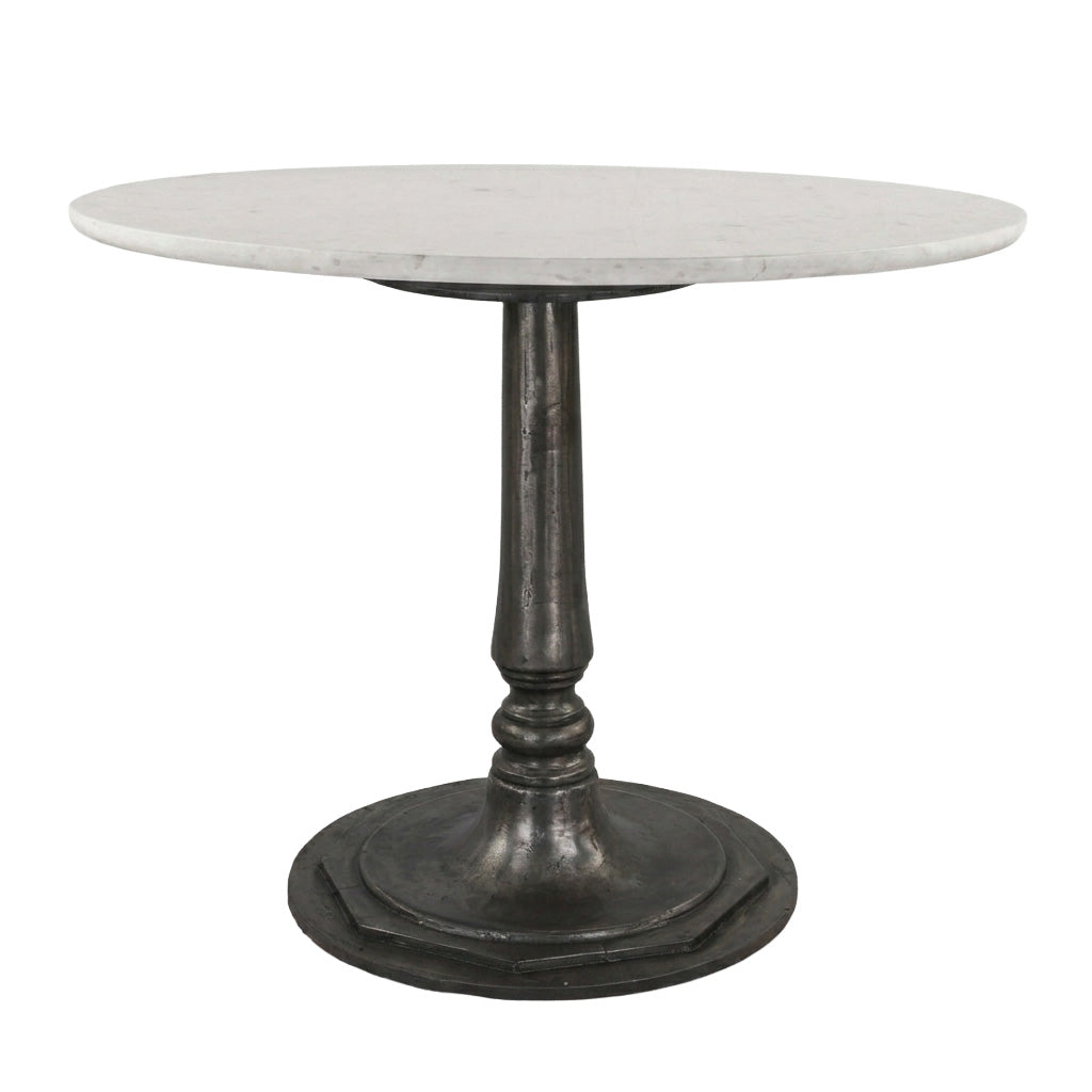 Palm Springs 48" Gathering Table with White Marble and Cafe Base by Home Trends & Design at Eve Furniture