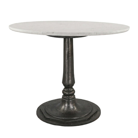 Palm Springs 48" Gathering Table with White Marble and Cafe Base by Home Trends & Design at Eve Furniture