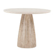 Palm Springs 48" Gathering Table with White Marble and Whitewash Modern Base by Home Trends & Design at Eve Furniture