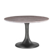 Palm Springs 48" Round Dining Table with Brown Lajaria Marble and Silver Base by Home Trends & Design at Eve Furniture