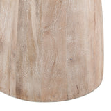 Palm Springs 48" Round Dining Table with Brown Lajaria Marble and Whitewash Modern Base