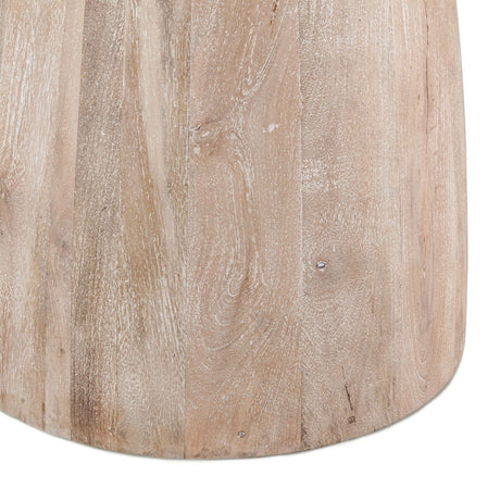 Palm Springs 48" Round Dining Table with Brown Lajaria Marble and Whitewash Modern Base by Home Trends & Design at Eve Furniture