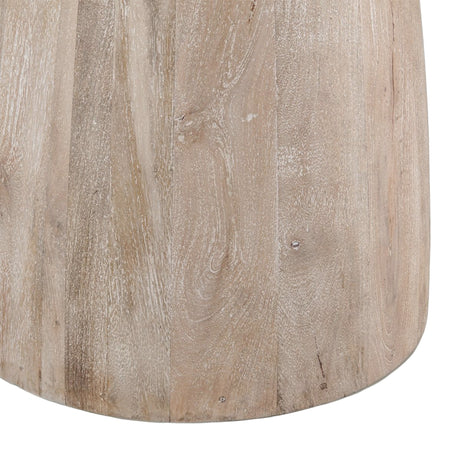 Palm Springs 48" Round Dining Table with White Marble and Whitewash Modern Base by Home Trends & Design at Eve Furniture