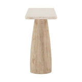 Palm Springs 60" Console Table with White Marble and Whitewash Modern Base by Home Trends & Design at Eve Furniture