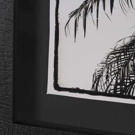 Palm Tree Sepia I by Debra Van Swearingen a Hand Embellished Framed Photo Art Print Matted under Gla by Mercana at Eve Furniture