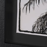 Palm Tree Sepia II by Debra Van Swearingen a Hand Embellished Framed Photo Art Print Matted under G by Mercana at Eve Furniture