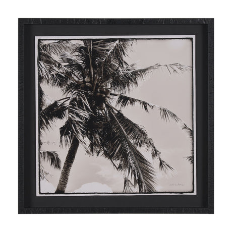 Palm Tree Sepia II by Debra Van Swearingen a Hand Embellished Framed Photo Art Print Matted under G by Mercana at Eve Furniture