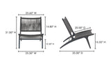 Palma Outdoor Lounge Chair Black by Moe's Home at Eve Furniture