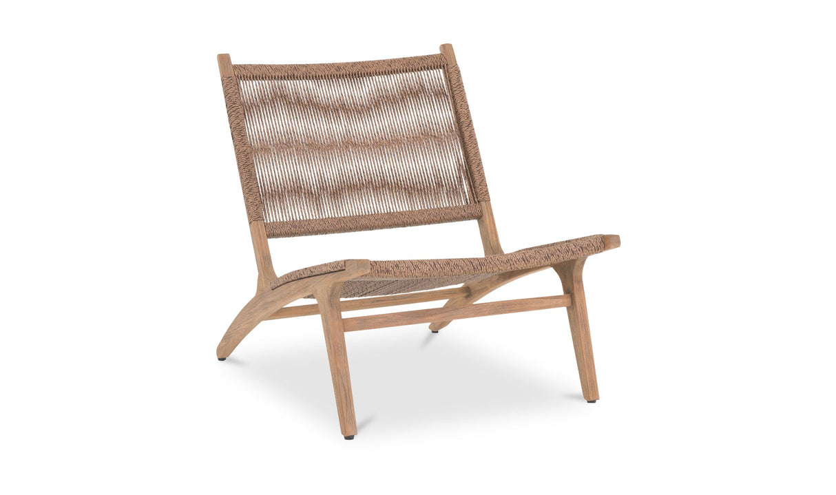 Palma Outdoor Lounge Chair Warm Brown by Moe's Home at Eve Furniture