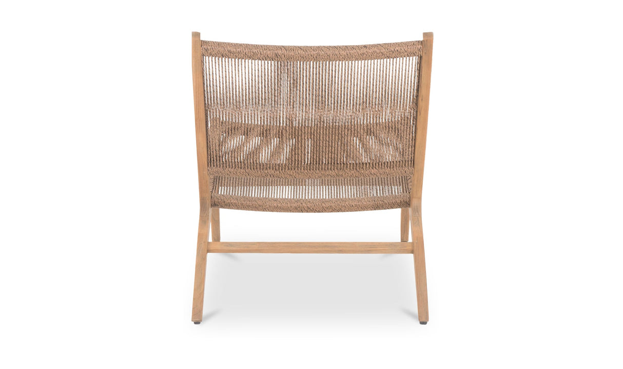 Palma Outdoor Lounge Chair Warm Brown by Moe's Home at Eve Furniture