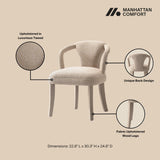 Palmer Dining Armchair in Gold Dust by Manhattan Comfort at Eve Furniture