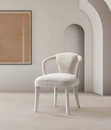 Palmer Dining Armchair in Ivory by Manhattan Comfort at Eve Furniture
