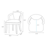 Palmer Dining Armchair in Ivory by Manhattan Comfort at Eve Furniture