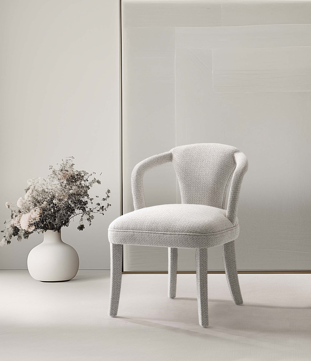 Palmer Dining Armchair in Silver Lining by Manhattan Comfort at Eve Furniture