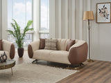 Palmera 3-pieces (Sofa & Loveseat & Chair) Livingroom Set in Cream by Furnia at Eve Furniture