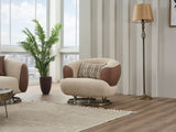 Palmera 3-pieces (Sofa & Loveseat & Chair) Livingroom Set in Cream by Furnia at Eve Furniture