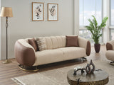 Palmera 3-pieces (Sofa & Loveseat & Chair) Livingroom Set in Cream by Furnia at Eve Furniture