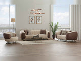 Palmera 3-pieces (Sofa & Loveseat & Chair) Livingroom Set in Cream by Furnia at Eve Furniture