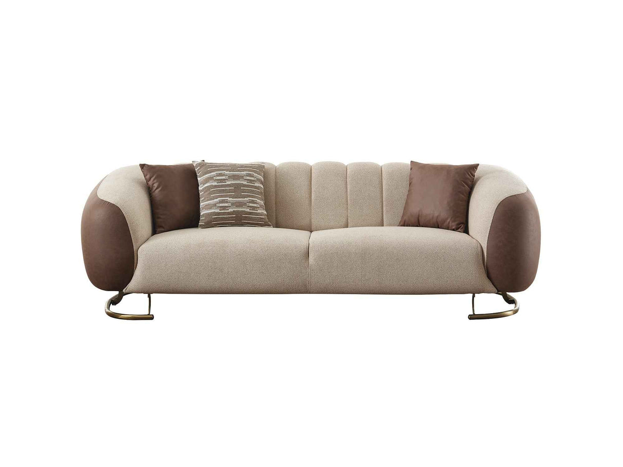 Palmera Cream Stationary Sofa by Furnia at Eve Furniture