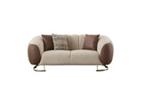 Palmera Stationary Loveseat Cream by Furnia at Eve Furniture