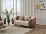 Palmera Stationary Loveseat Cream by Furnia at Eve Furniture