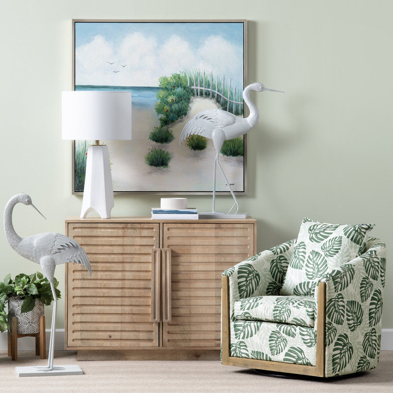 Palmetto Green/White Accent Chair by Crestview at Eve Furniture