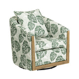 Palmetto Green/White Accent Chair by Crestview at Eve Furniture
