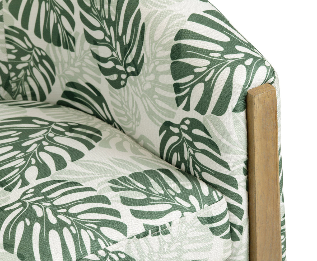 Palmetto Green/White Accent Chair by Crestview at Eve Furniture